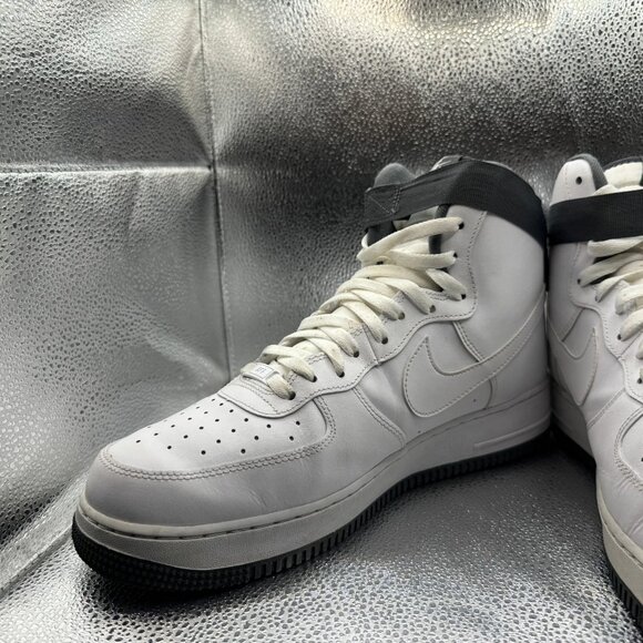 Size 12 Nike Air‎ Force 1 High Charcoal-White Mens Basketball Shoes CD0910-100 - Picture 7 of 12
